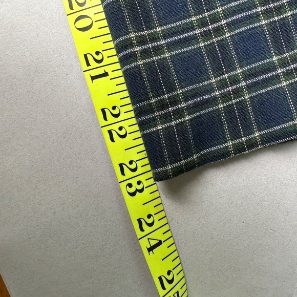 Next Page Plaid Jacket Blazer with Pockets Blue Medium 90s Brit Preppy School - Picture 8 of 12